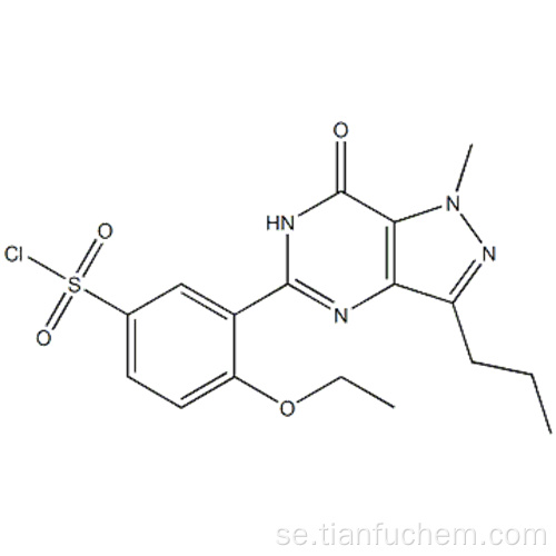 5- (5-klorsulfonyl-2-etoxifenyl) -1-metyl-3-propyl-l, 6-dihydro-7H-pyrazolo [4,3-d] pyrimidin-7-on CAS 139756-22-2